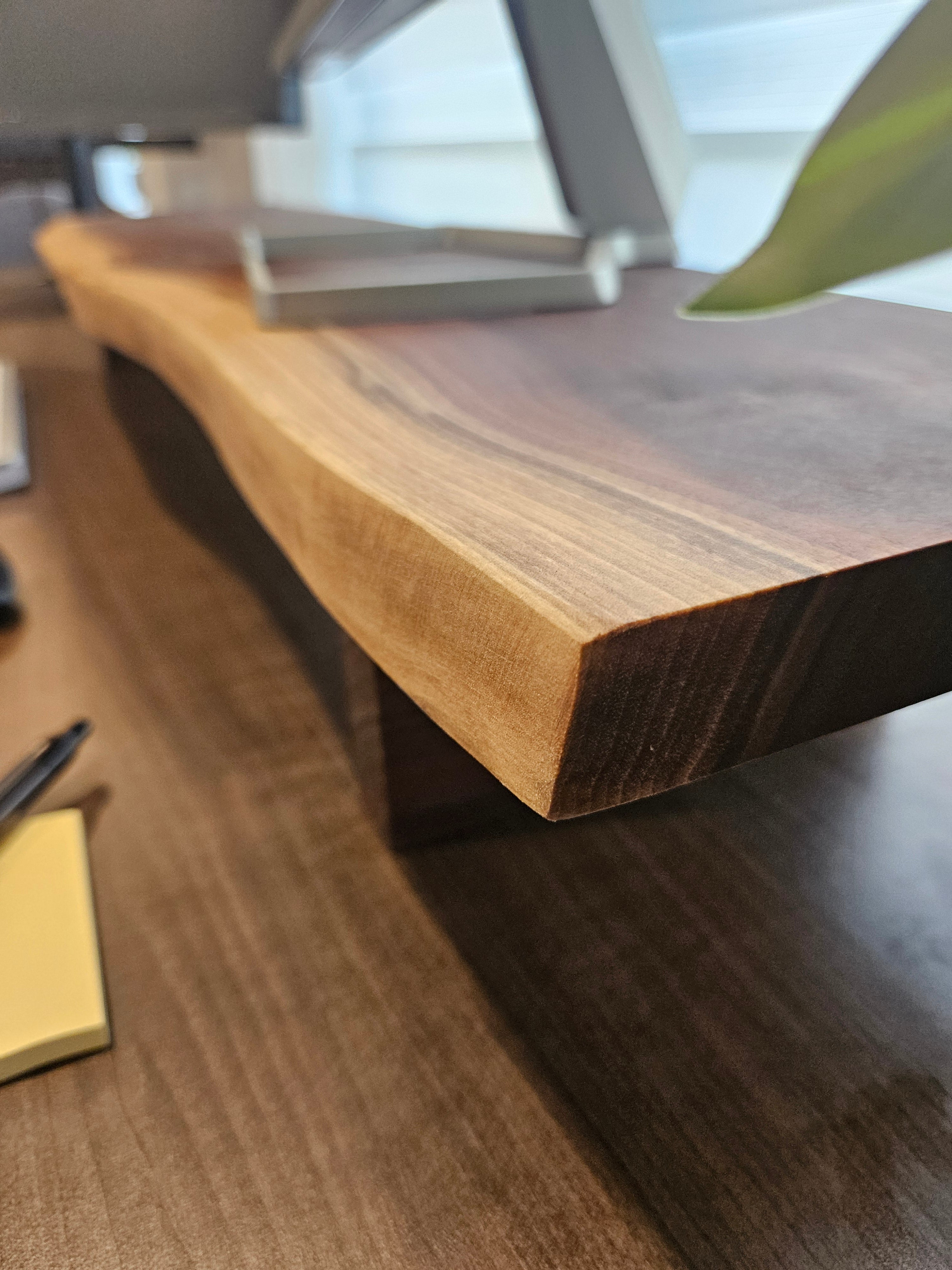 Live Edge Monitor Riser For Office