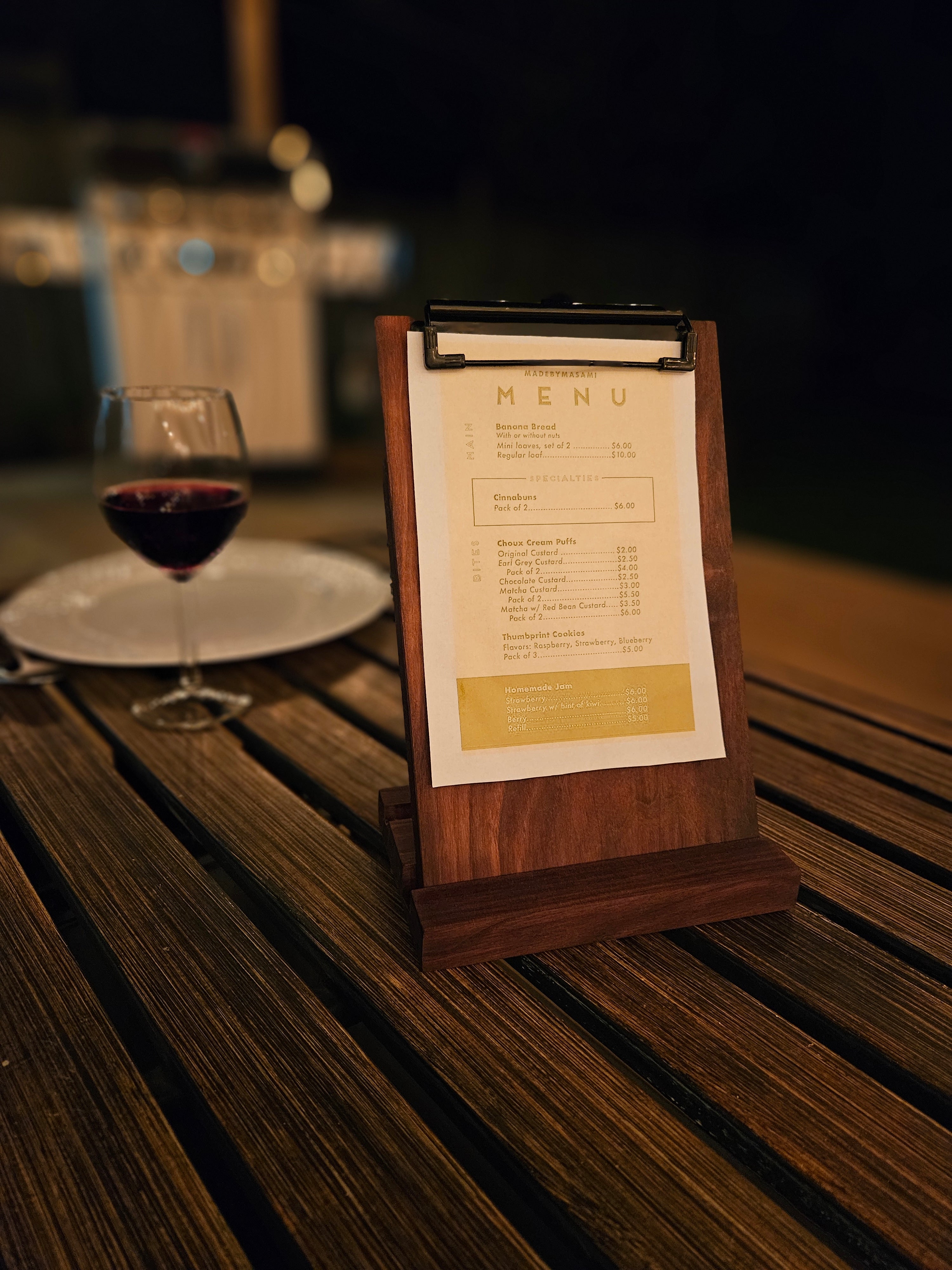 Menu Board Clip Board Walnut Wood Restaurant Menu Board For Menu