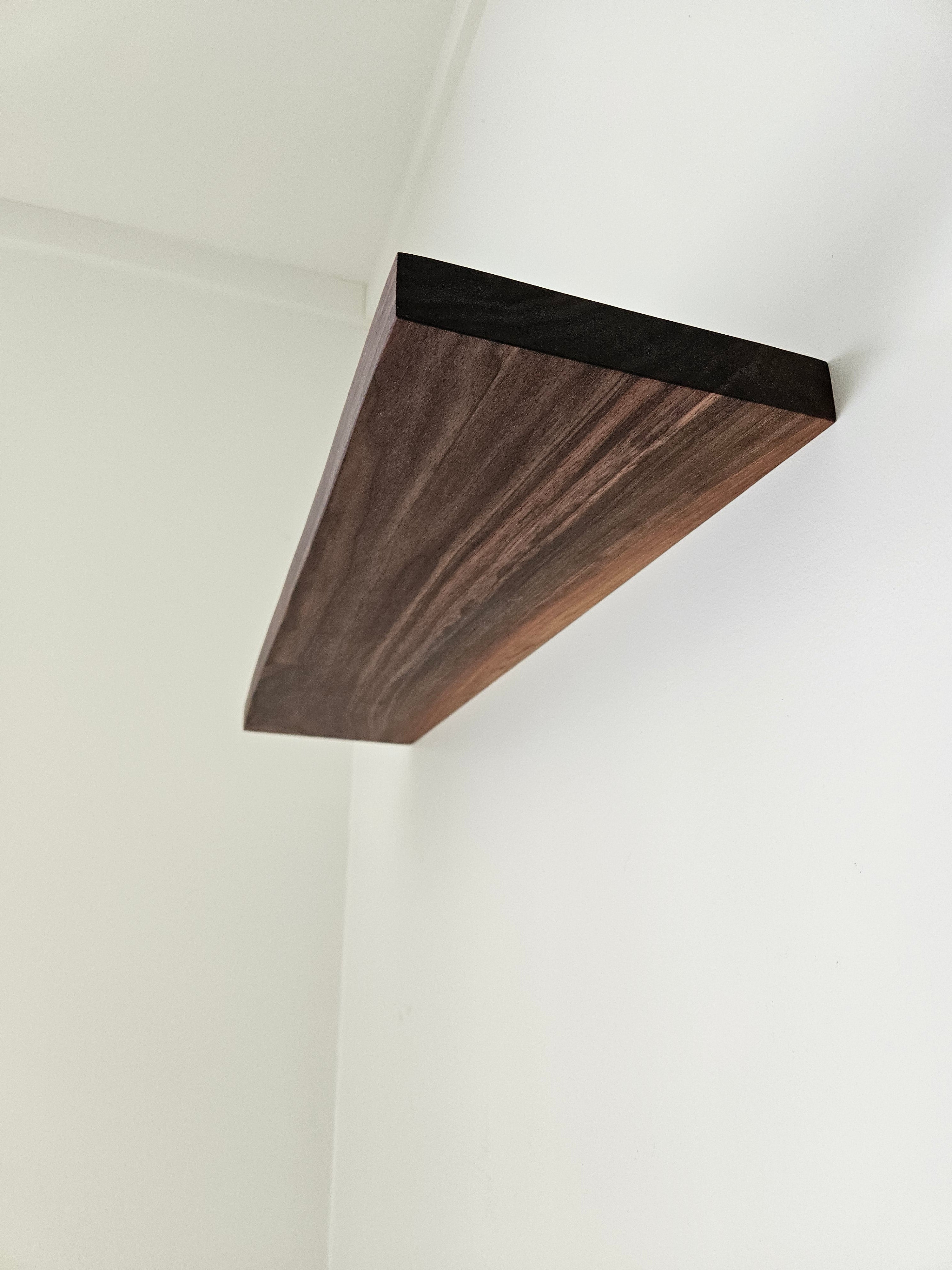 Walnut Wood Floating Shelves