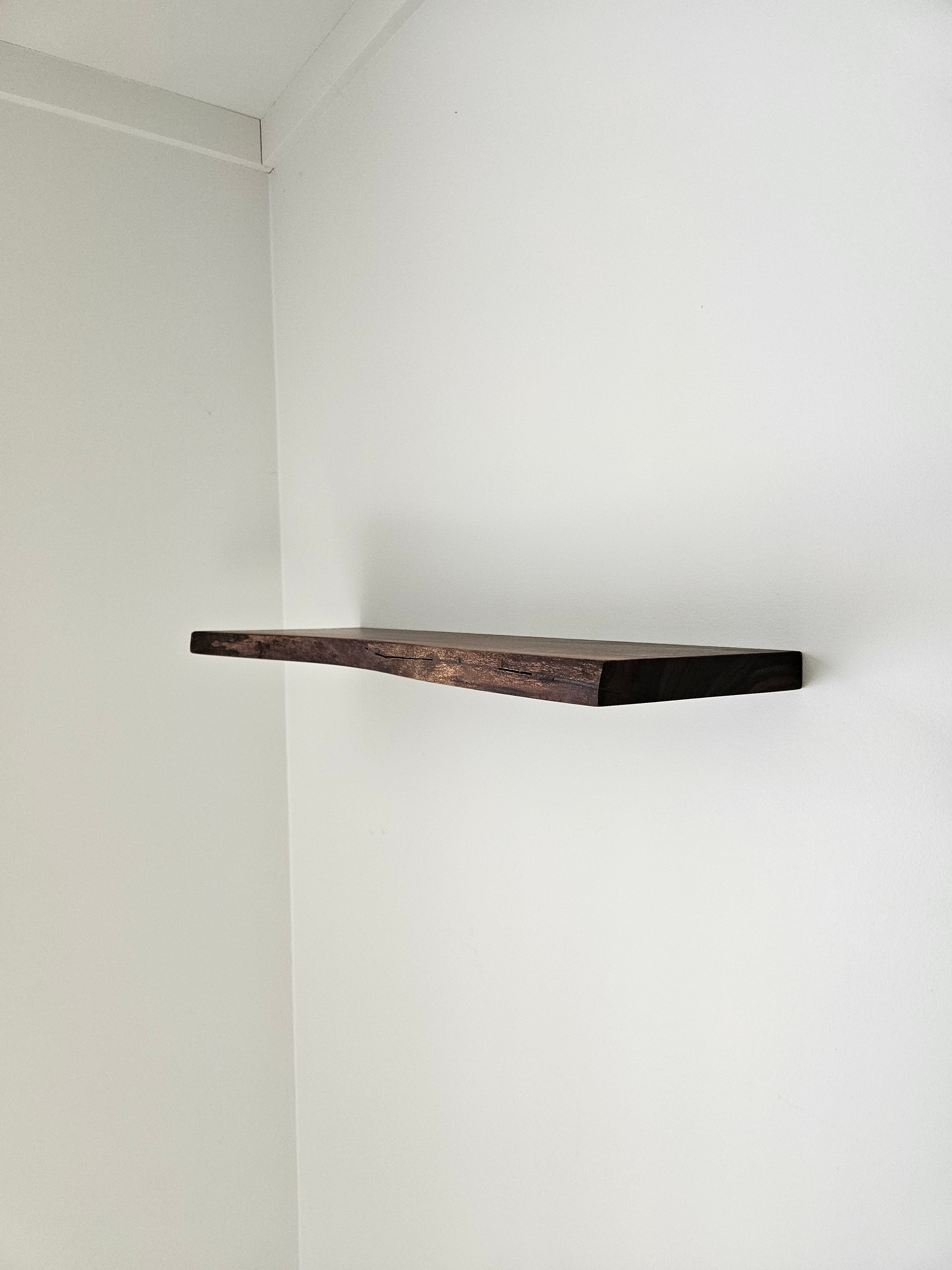 Live Edge Walnut Floating Shelves