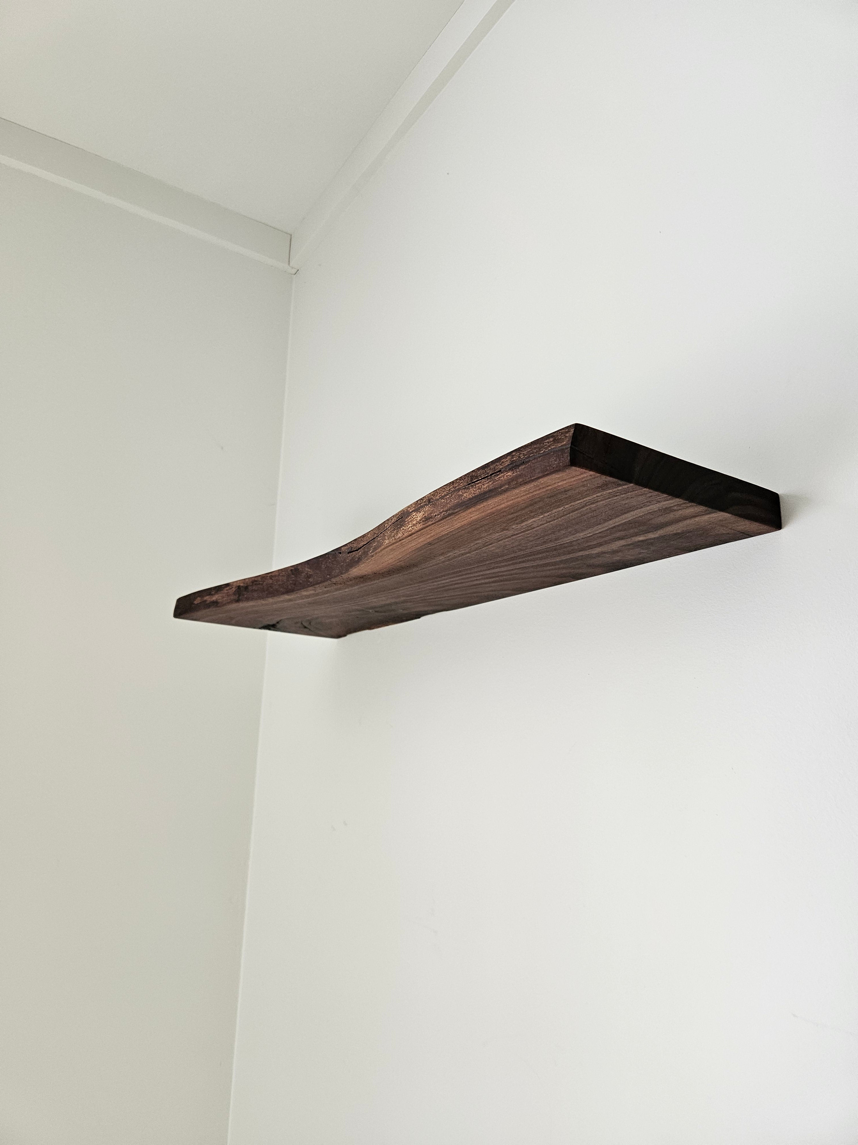 Live Edge Walnut Floating Shelves