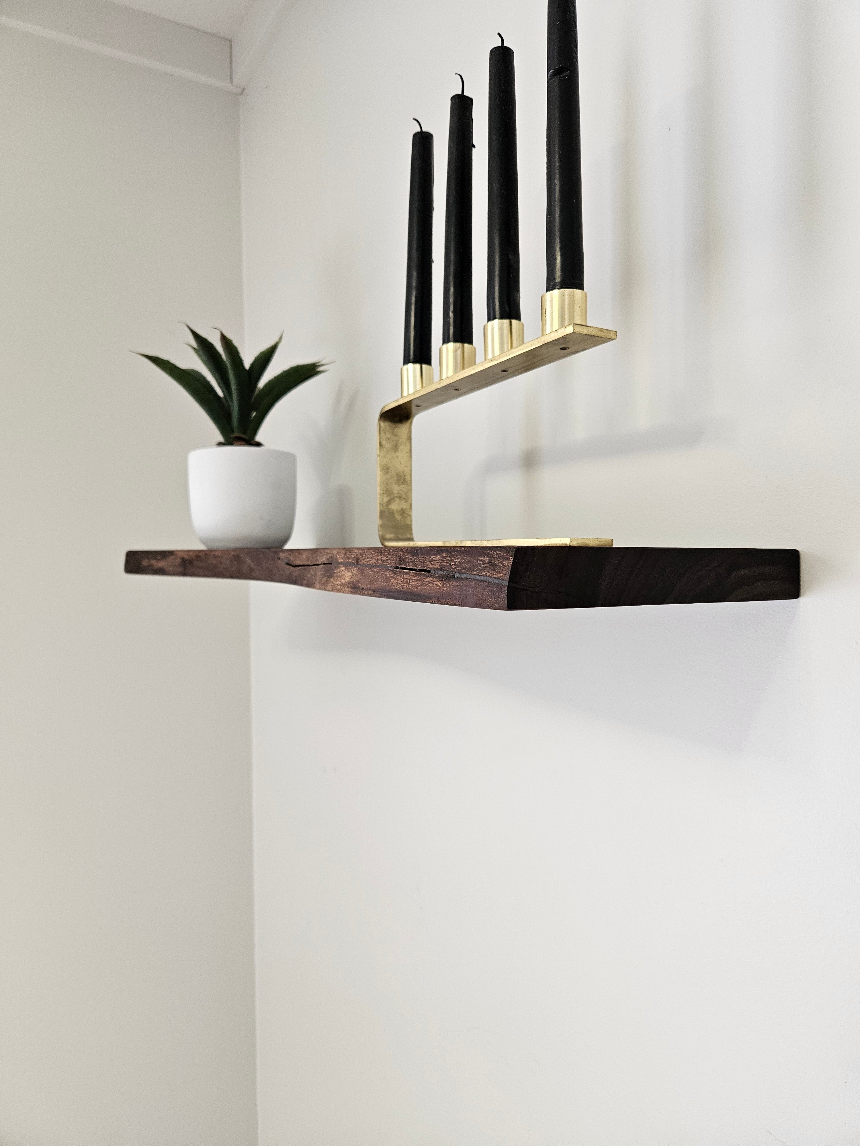 Live Edge Walnut Floating Shelves