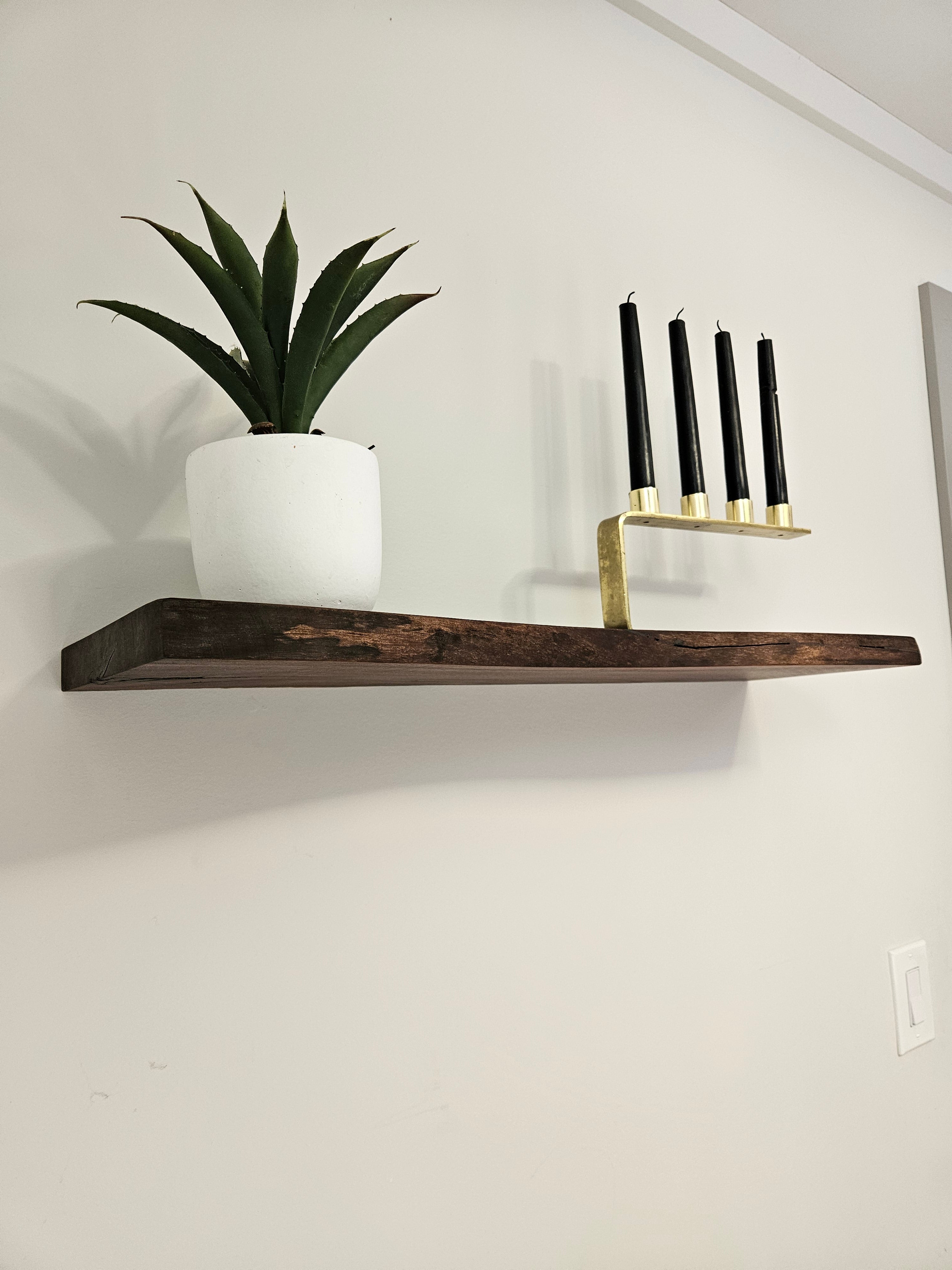 Live Edge Walnut Floating Shelves