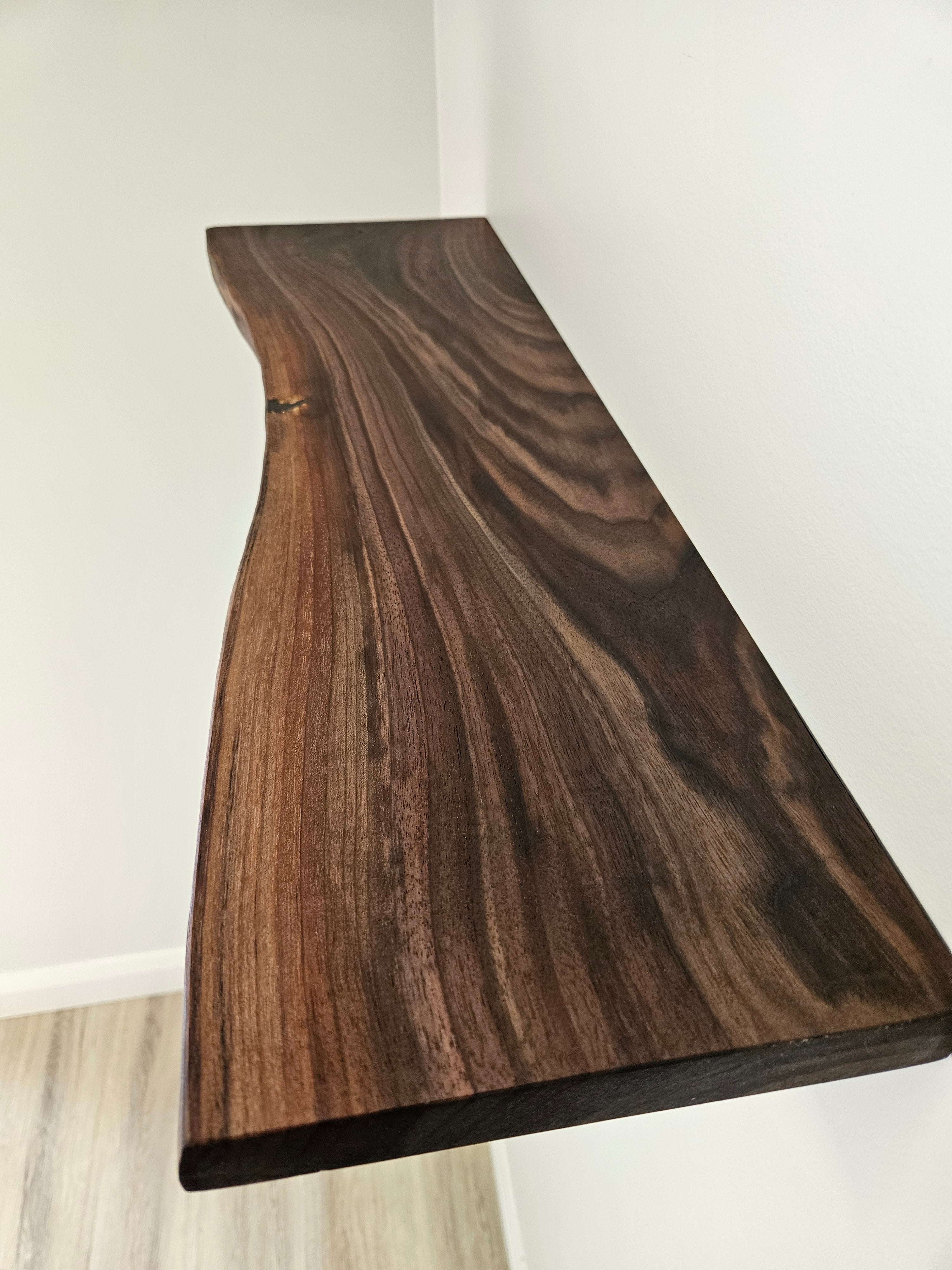 Live Edge Walnut Floating Shelves