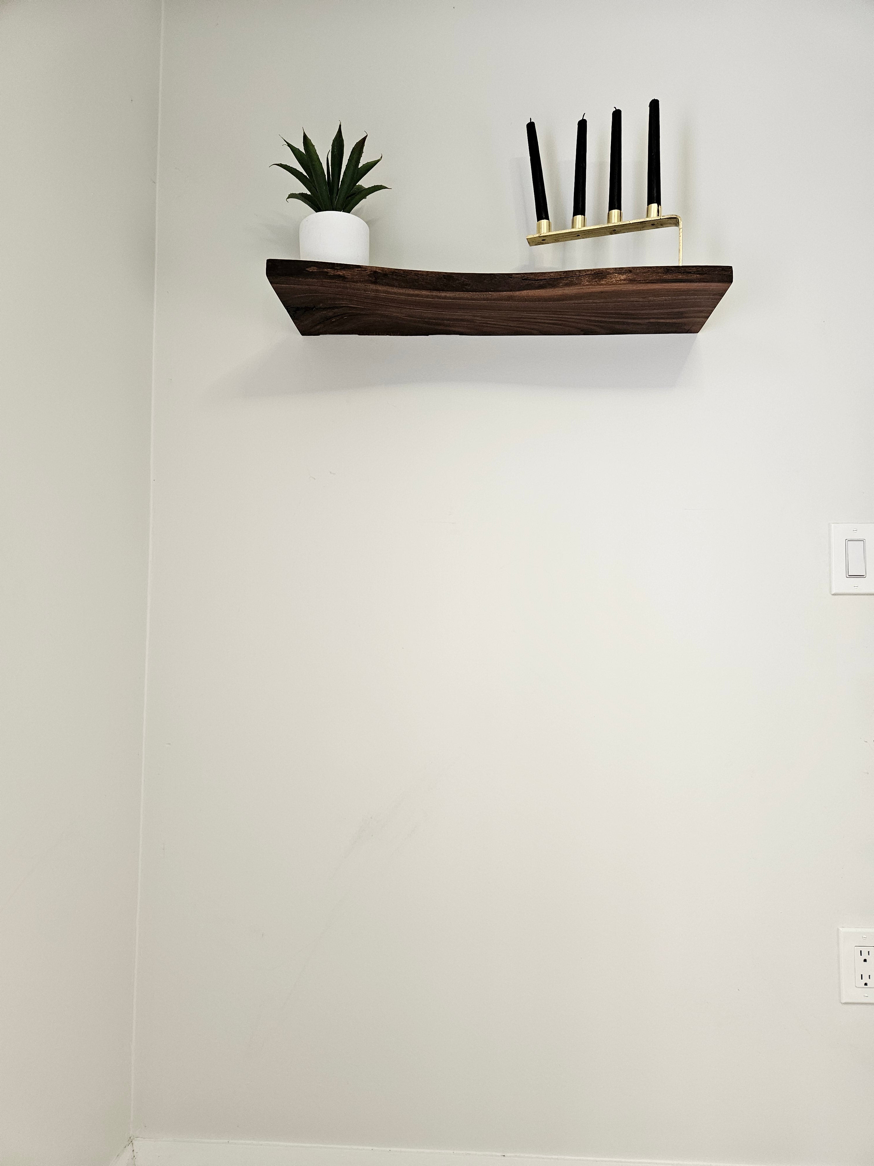 Live Edge Walnut Floating Shelves