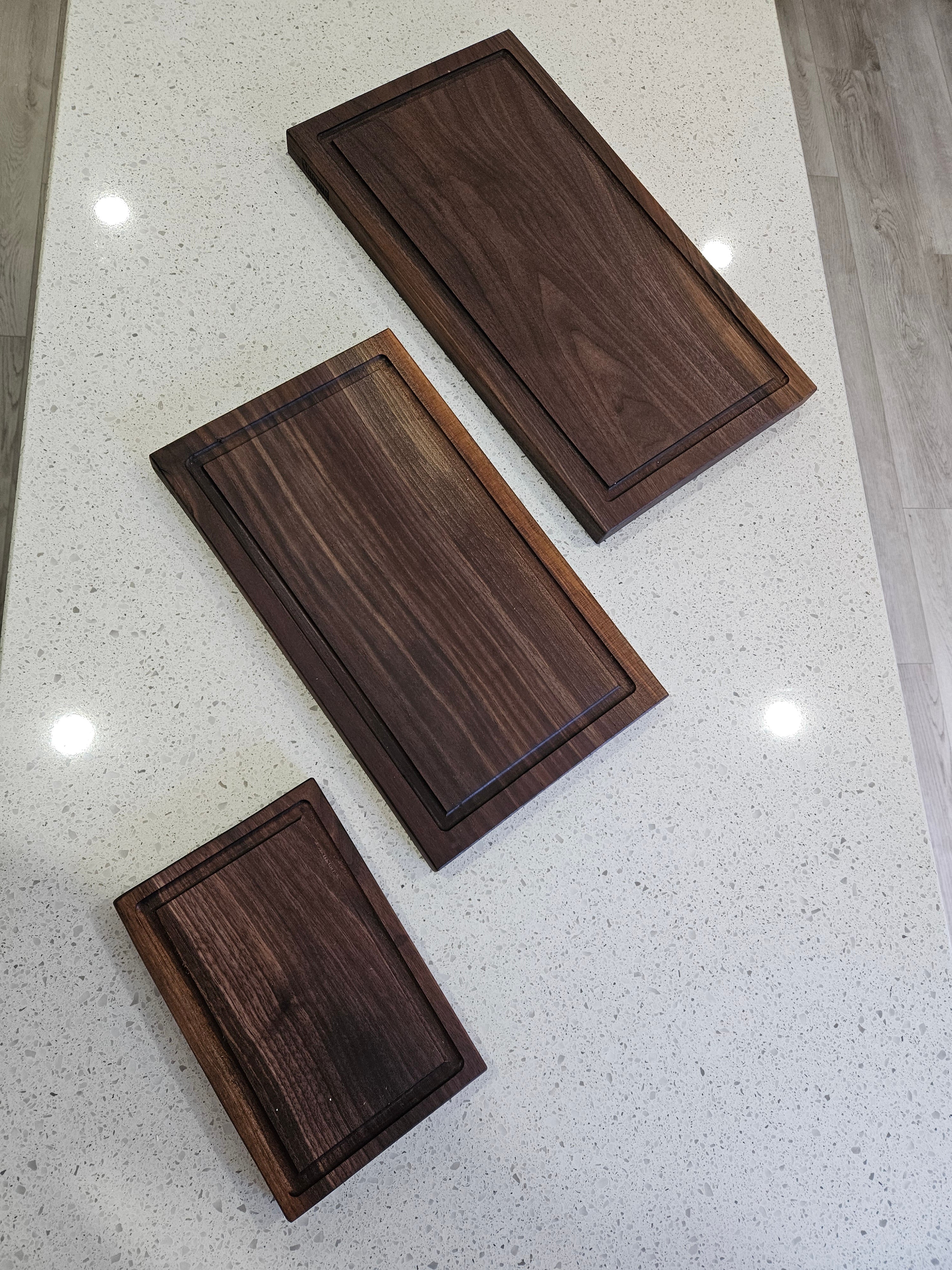 Walnut Wood Cutting Board with Juice Groove Handmade Butcher Block