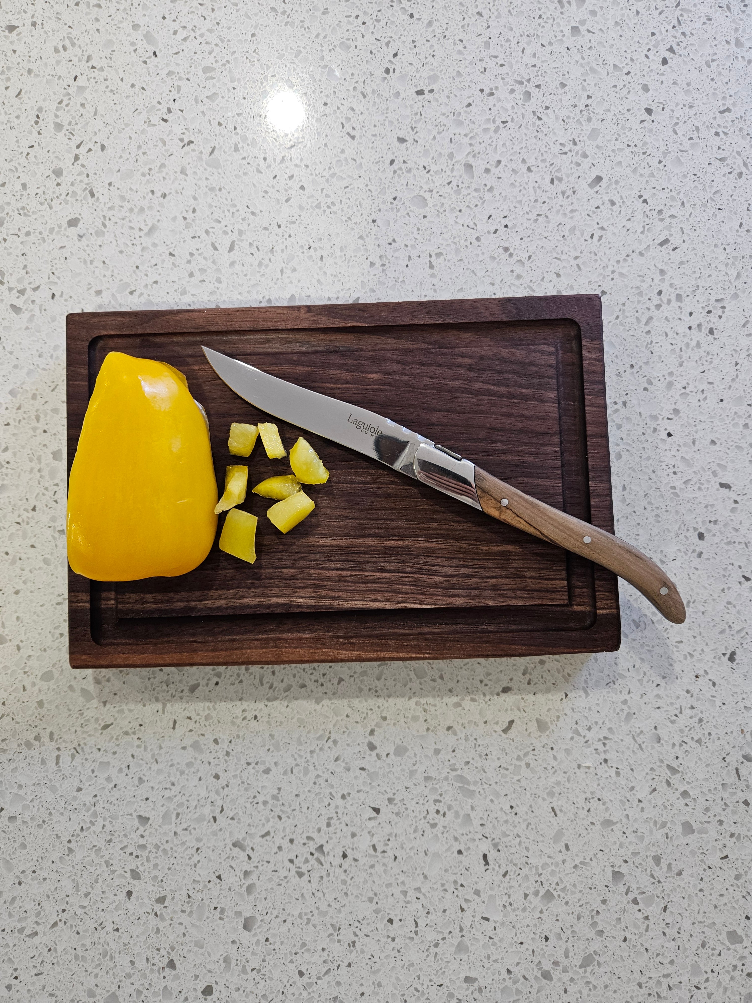 Walnut Wood Cutting Board with Juice Groove Handmade Butcher Block