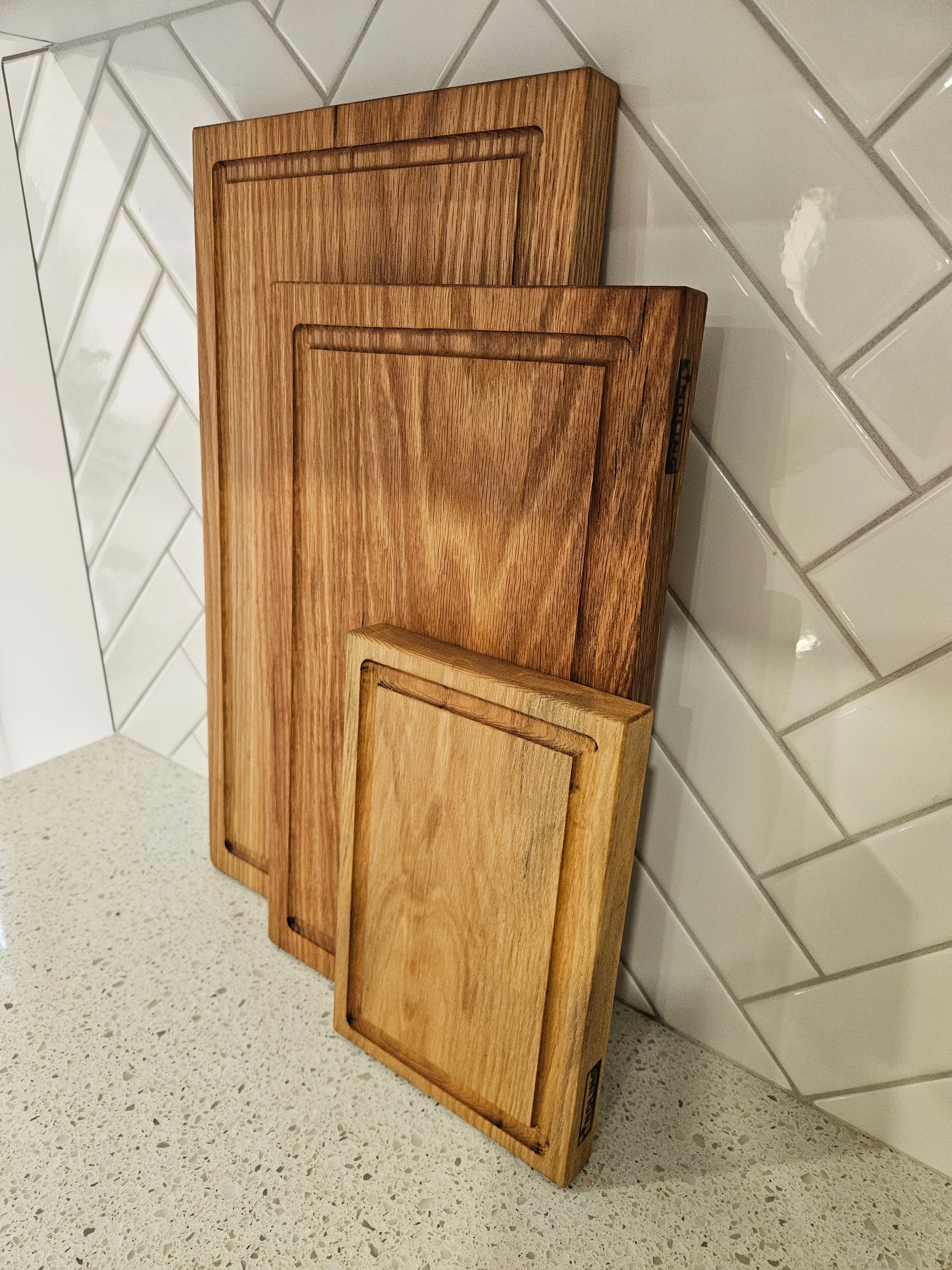 Oak Wood Cutting Boards With Juice Groove