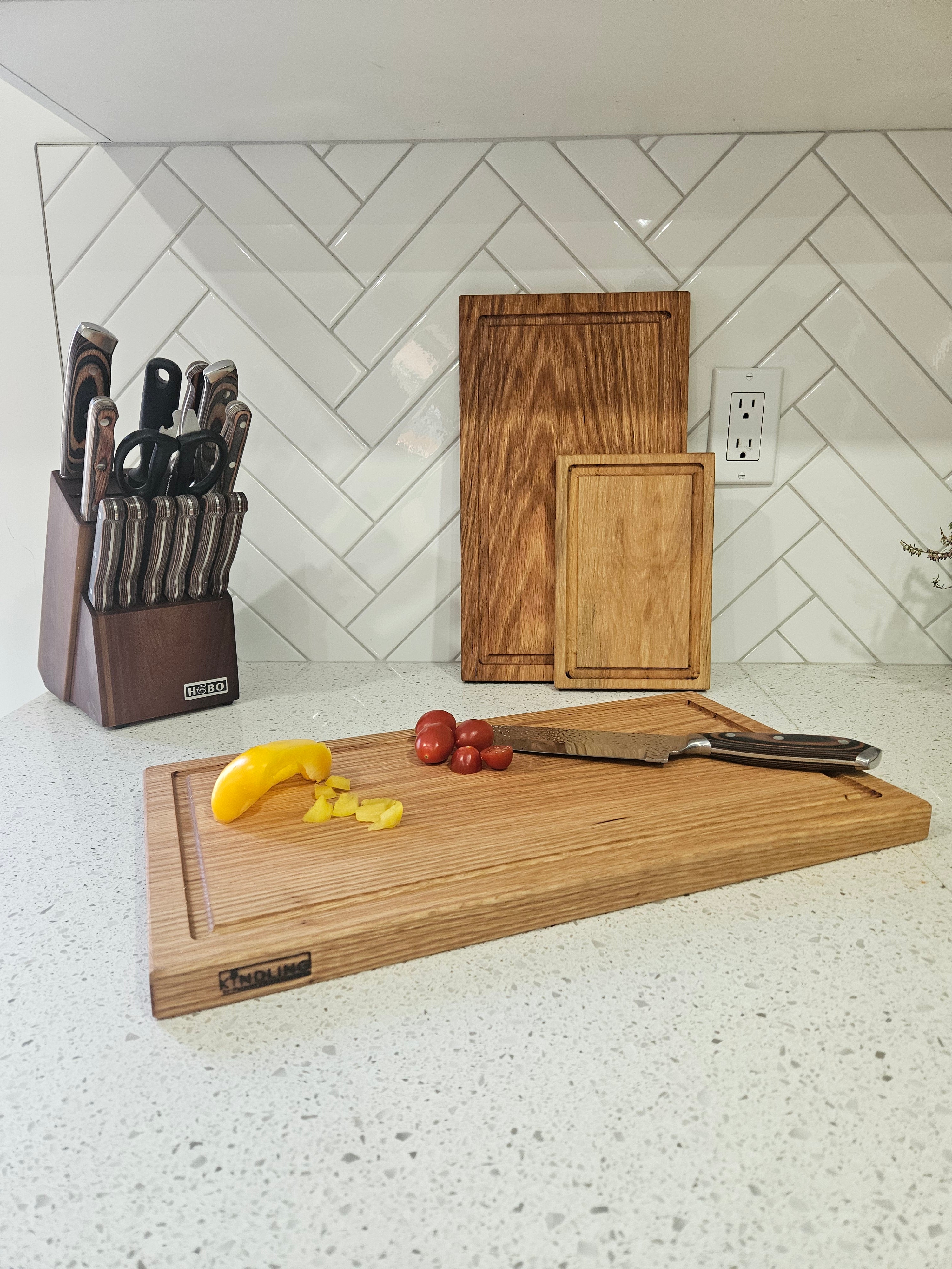 Oak Wood Cutting Boards With Juice Groove