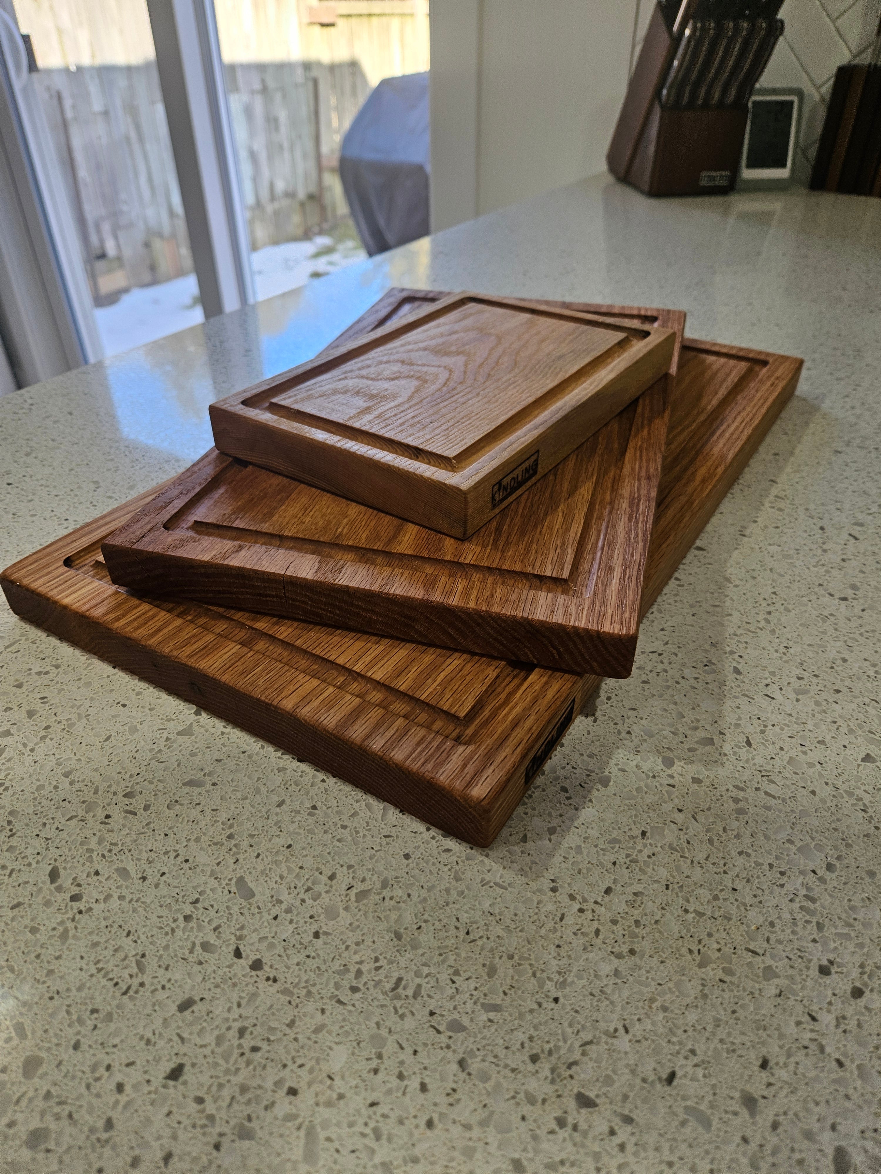 Oak Wood Cutting Boards With Juice Groove