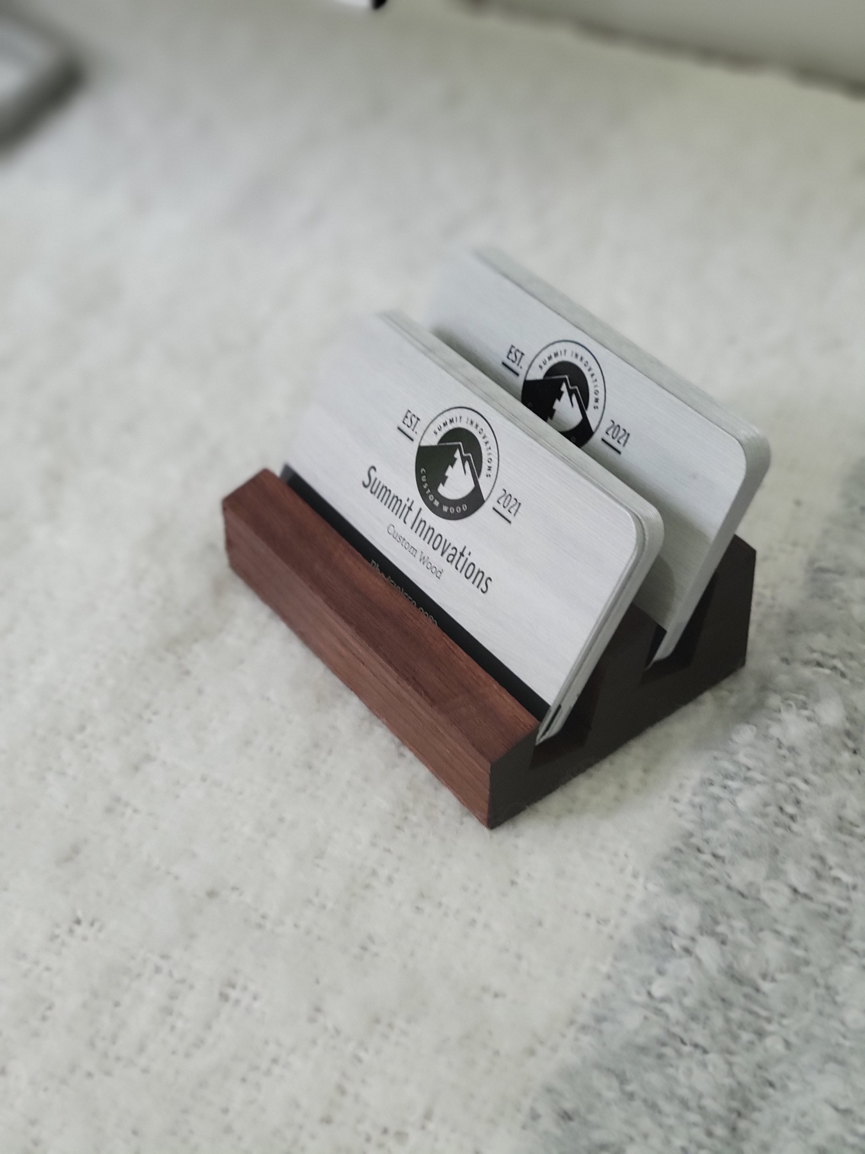 Walnut Wood Business Card Holder