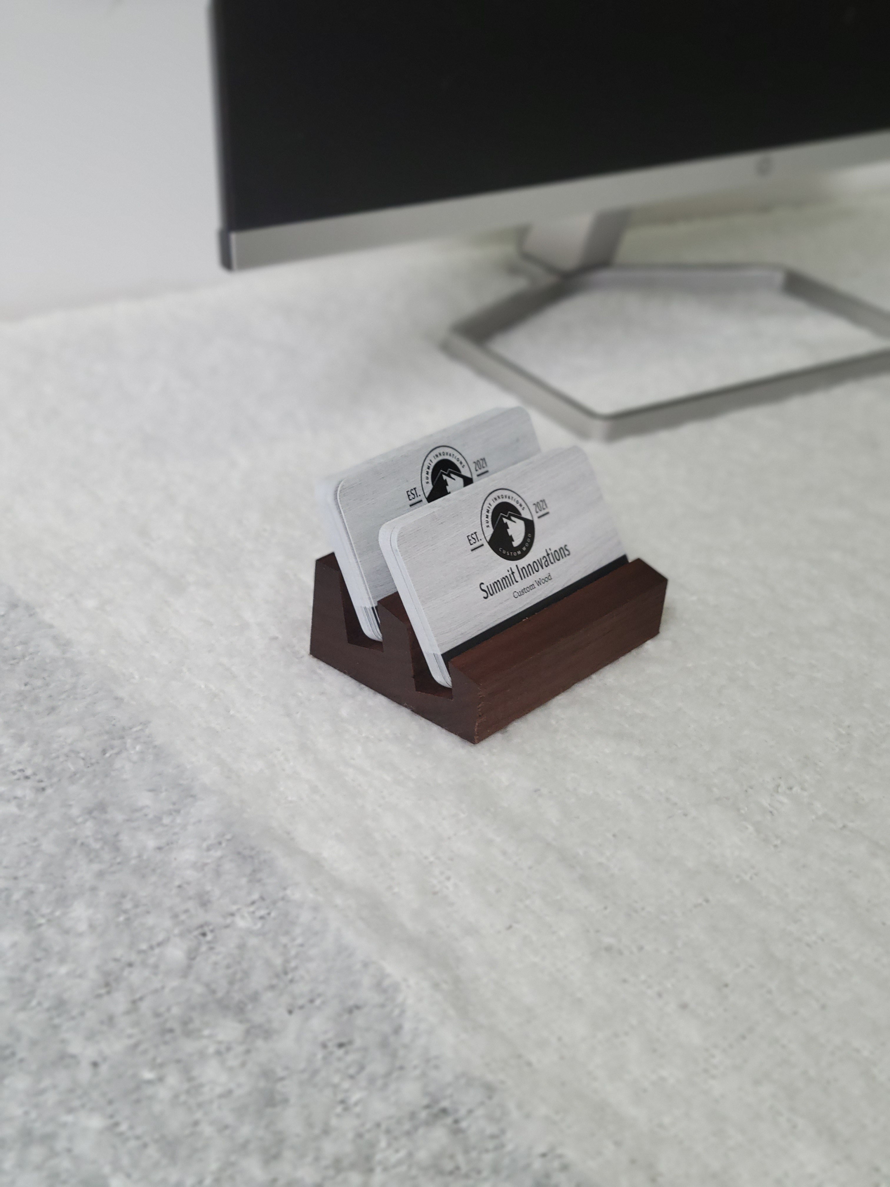 Walnut Wood Business Card Holder
