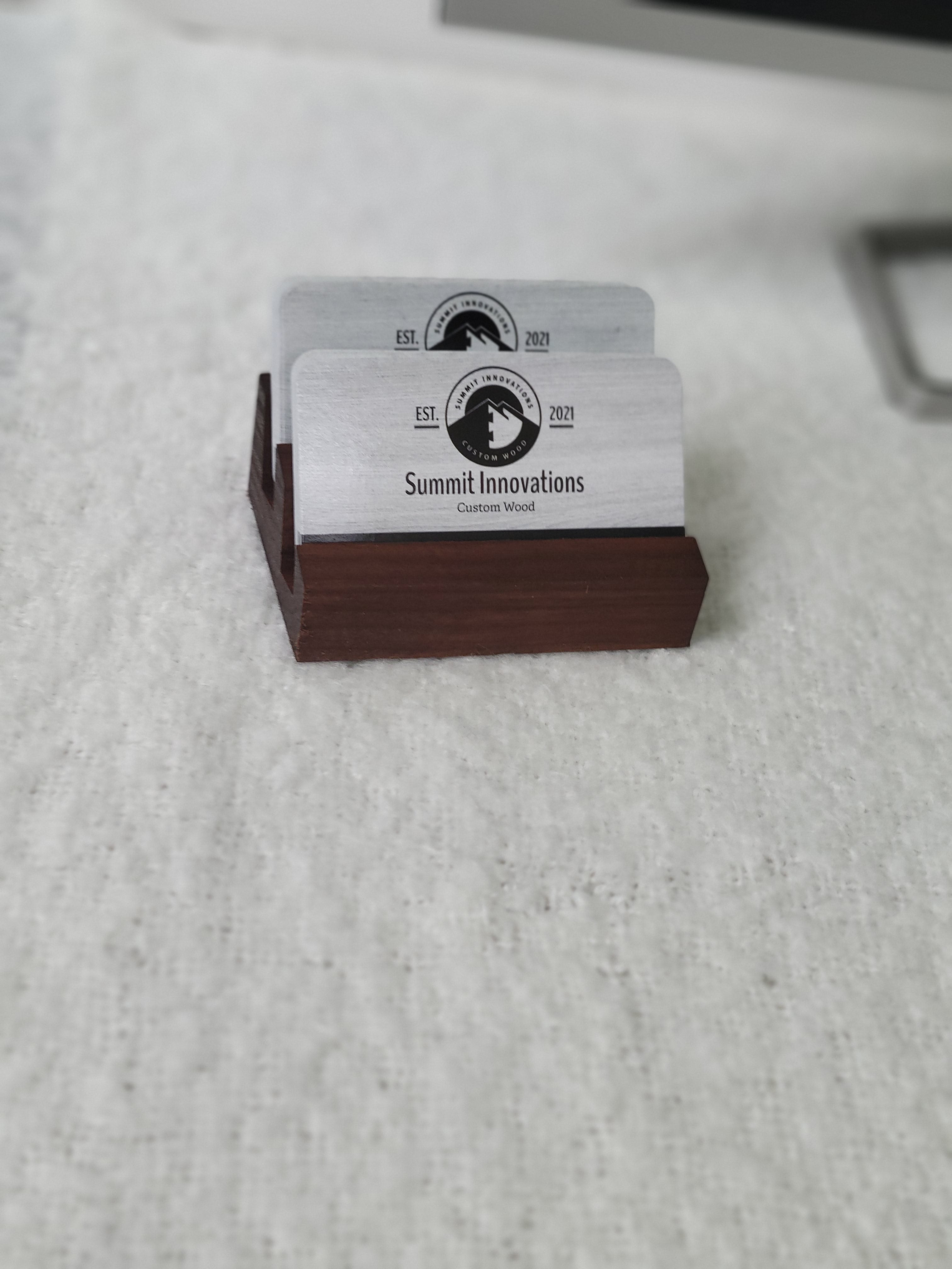 Walnut Wood Business Card Holder