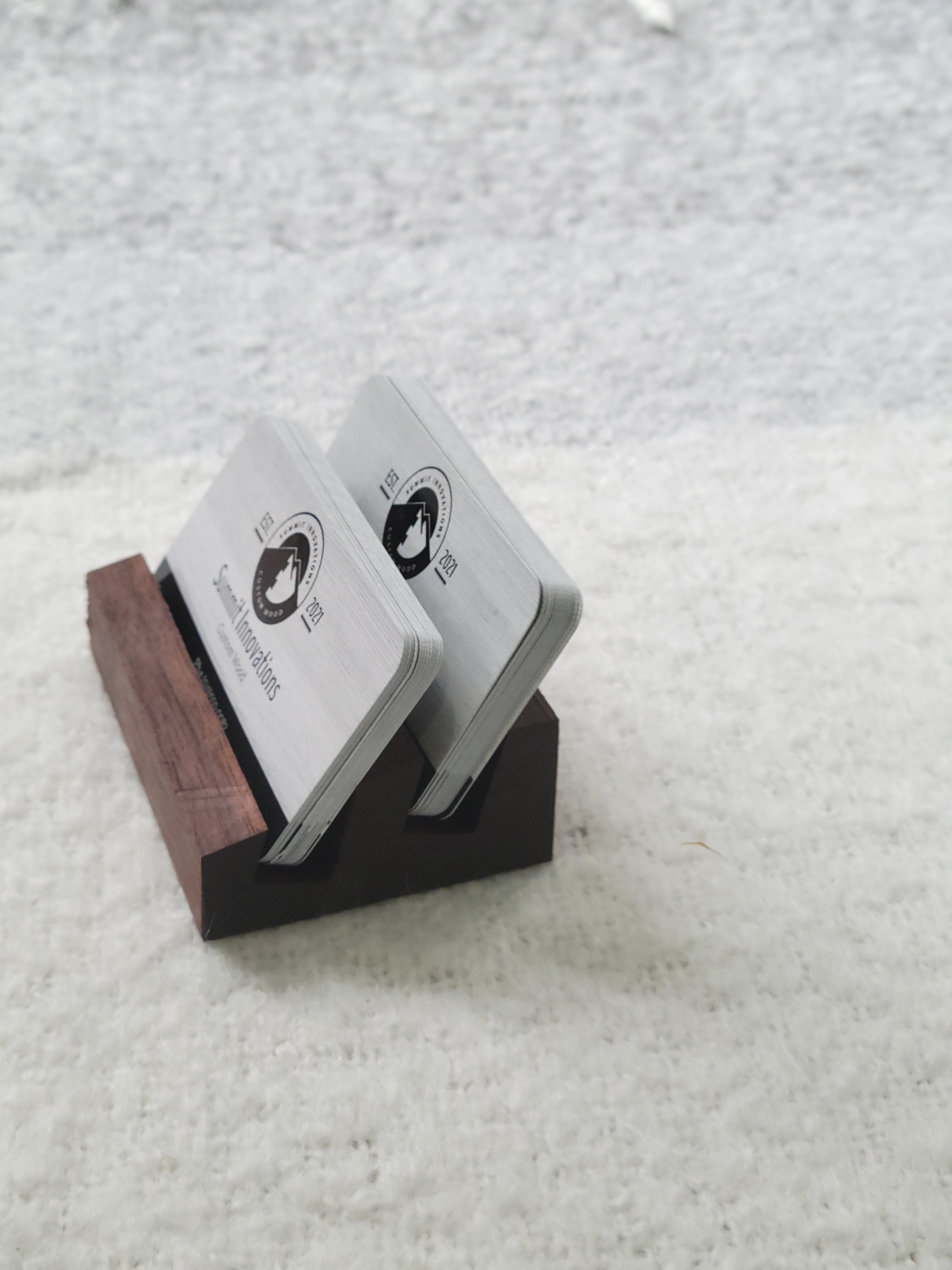 Walnut Wood Business Card Holder