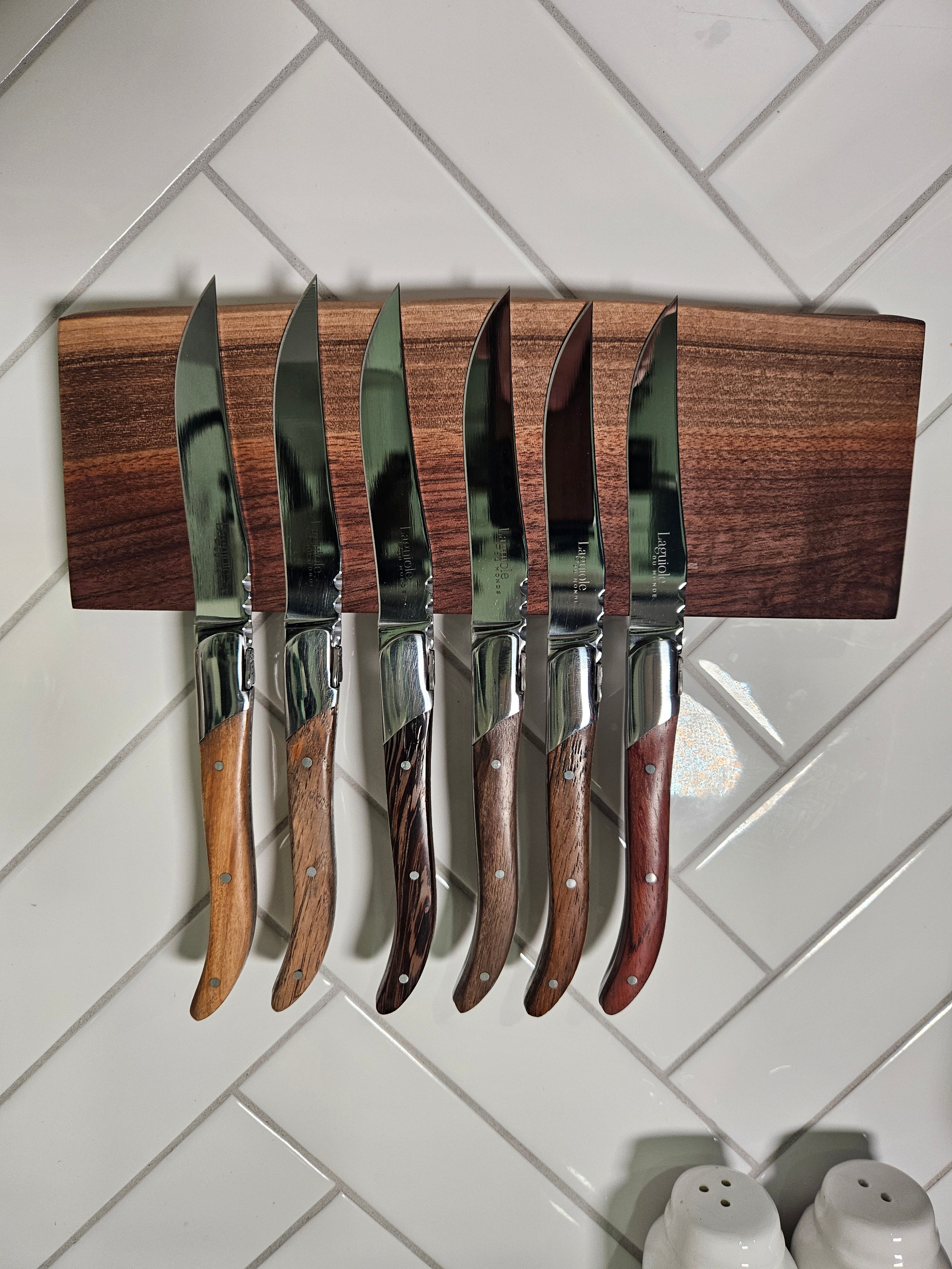 Live Edge Maple Wall Mounted Magnetic Knife Block