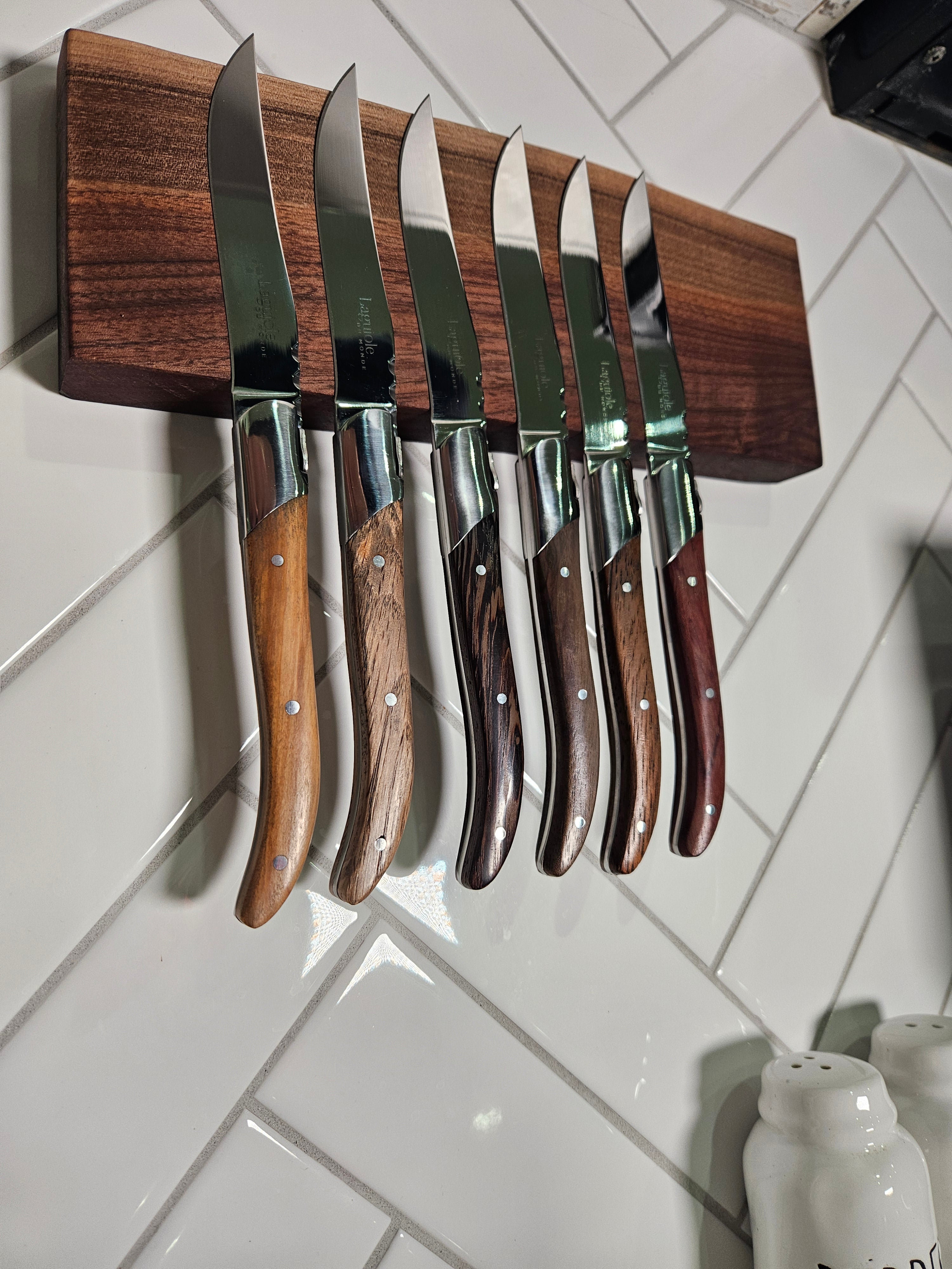 Live Edge Maple Wall Mounted Magnetic Knife Block