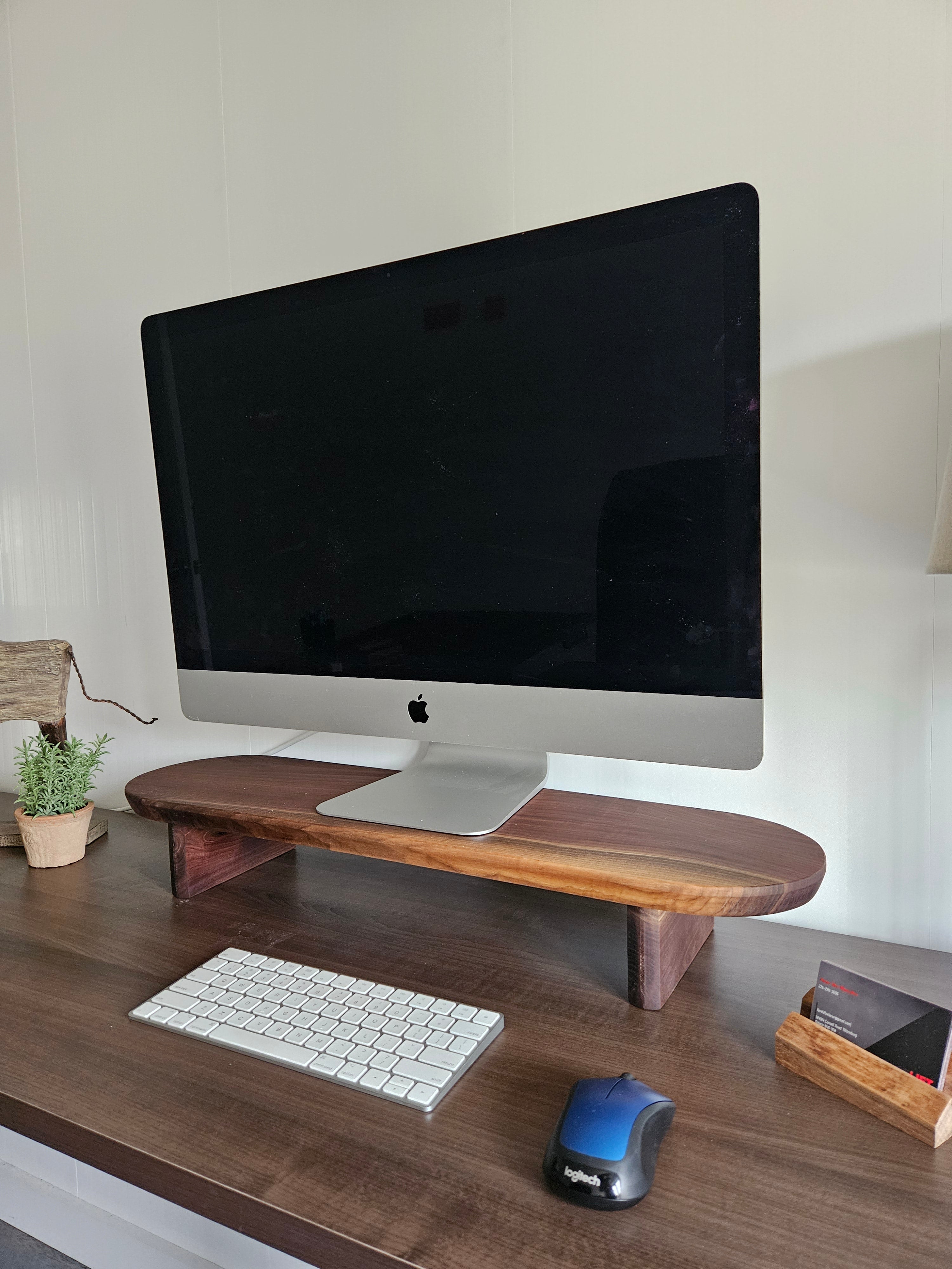 Modern Wood Monitor Riser