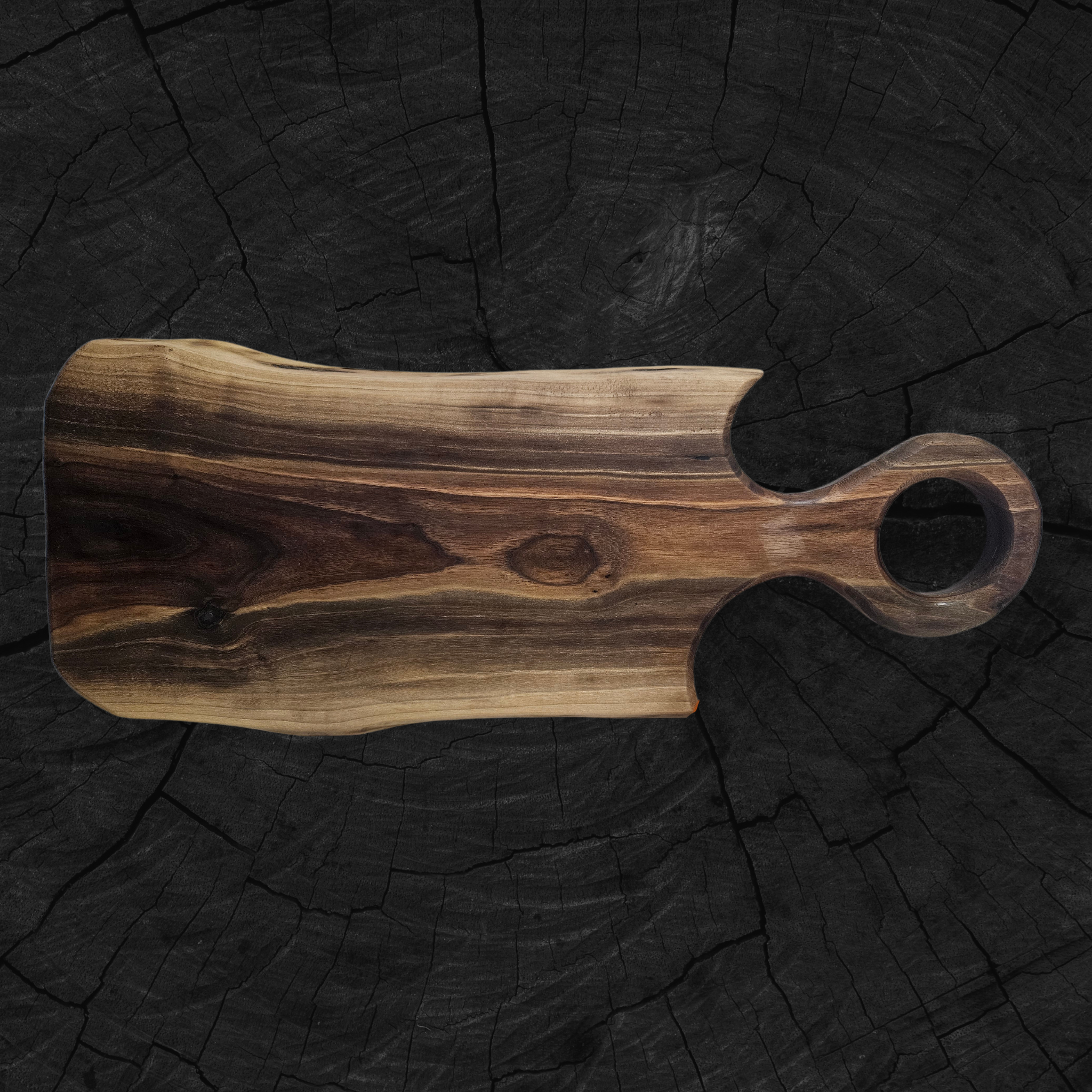 Live Edge Charcuterie Board Walnut Wood Serving Board With Handle Wood Serving Tray