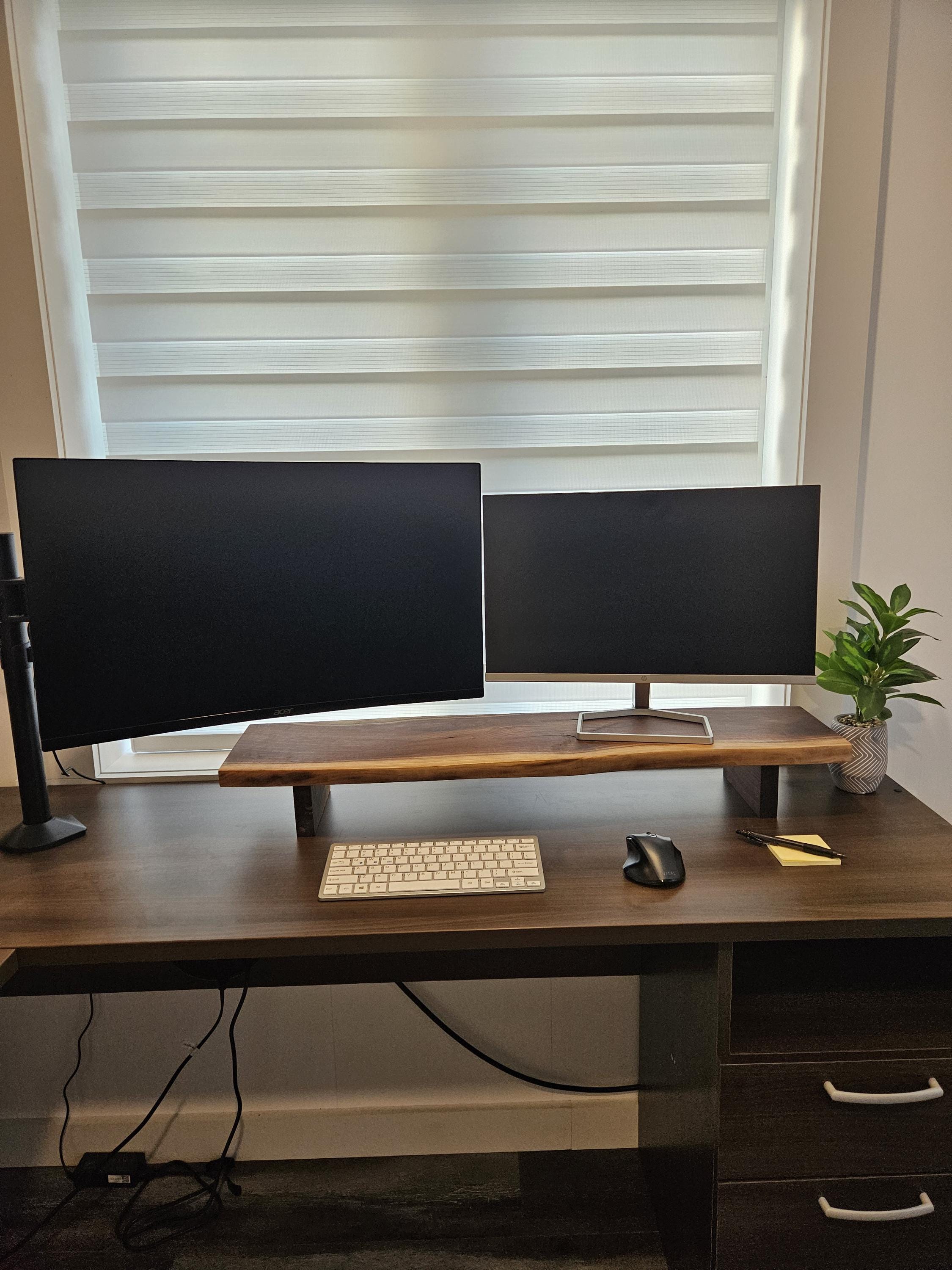 Live Edge Walnut Monitor Riser