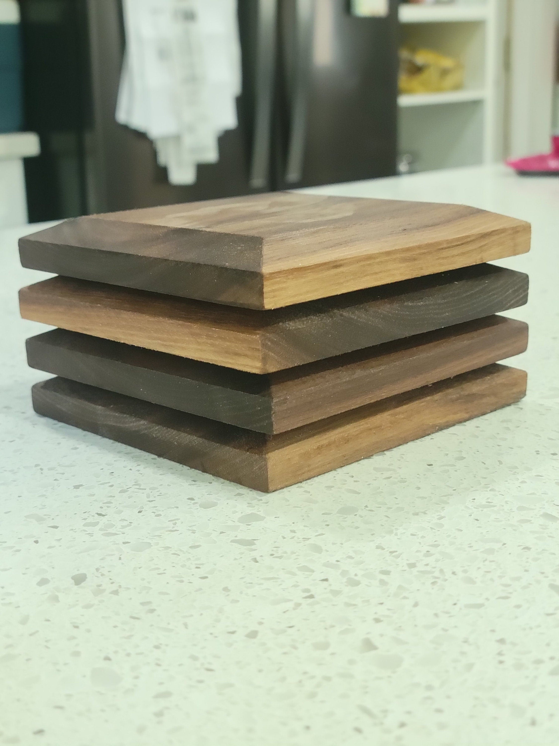 Wood Coaster Set For Hot Drink Walnut Wood Coasters Set Of 4 Coasters