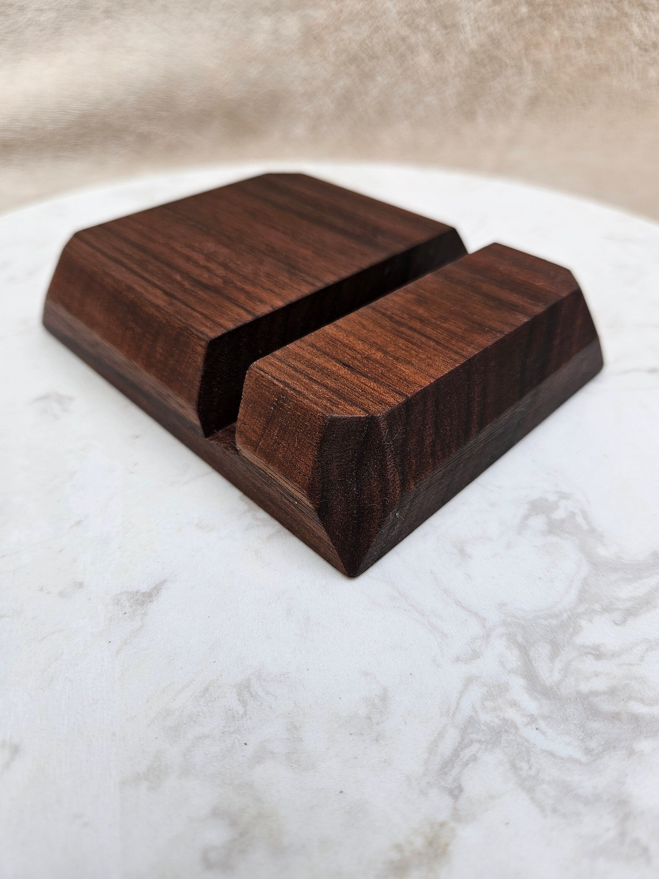 Wood Phone Stand Walnut Wood Phone Holder For Desk Accessory