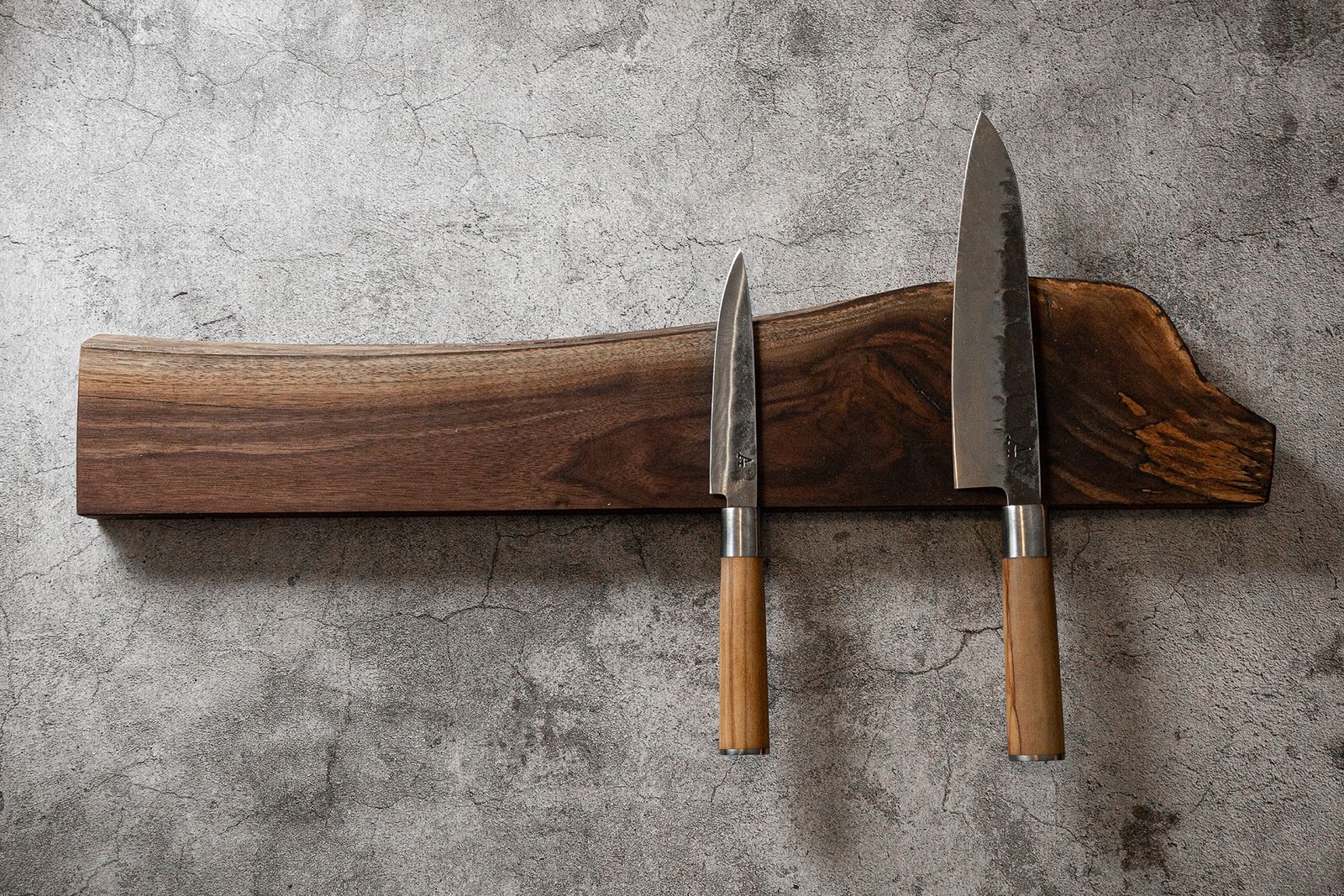 Live Edge Maple Wall Mounted Magnetic Knife Block