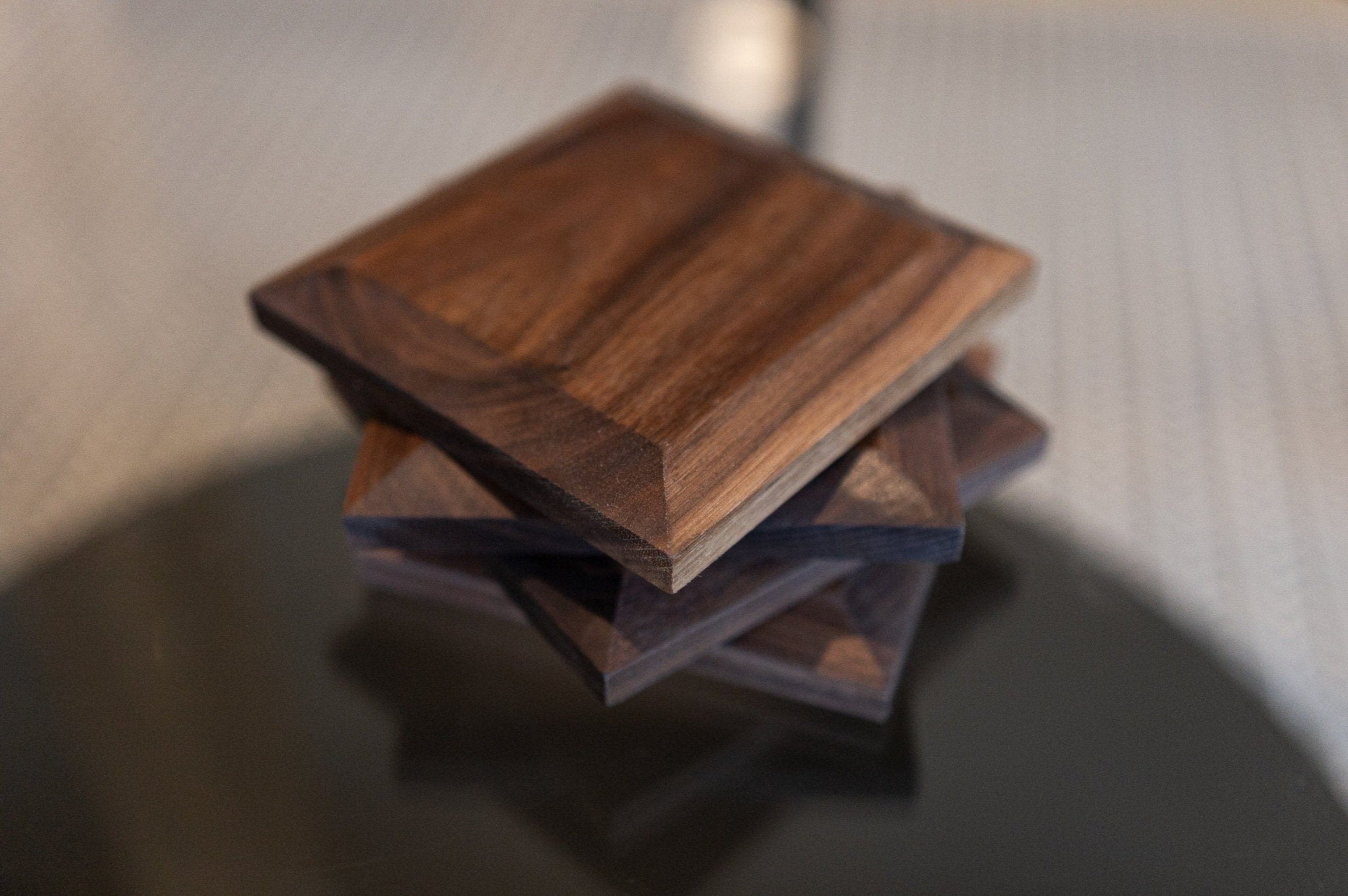 Wood Coaster Set For Hot Drink Walnut Wood Coasters Set Of 4 Coasters