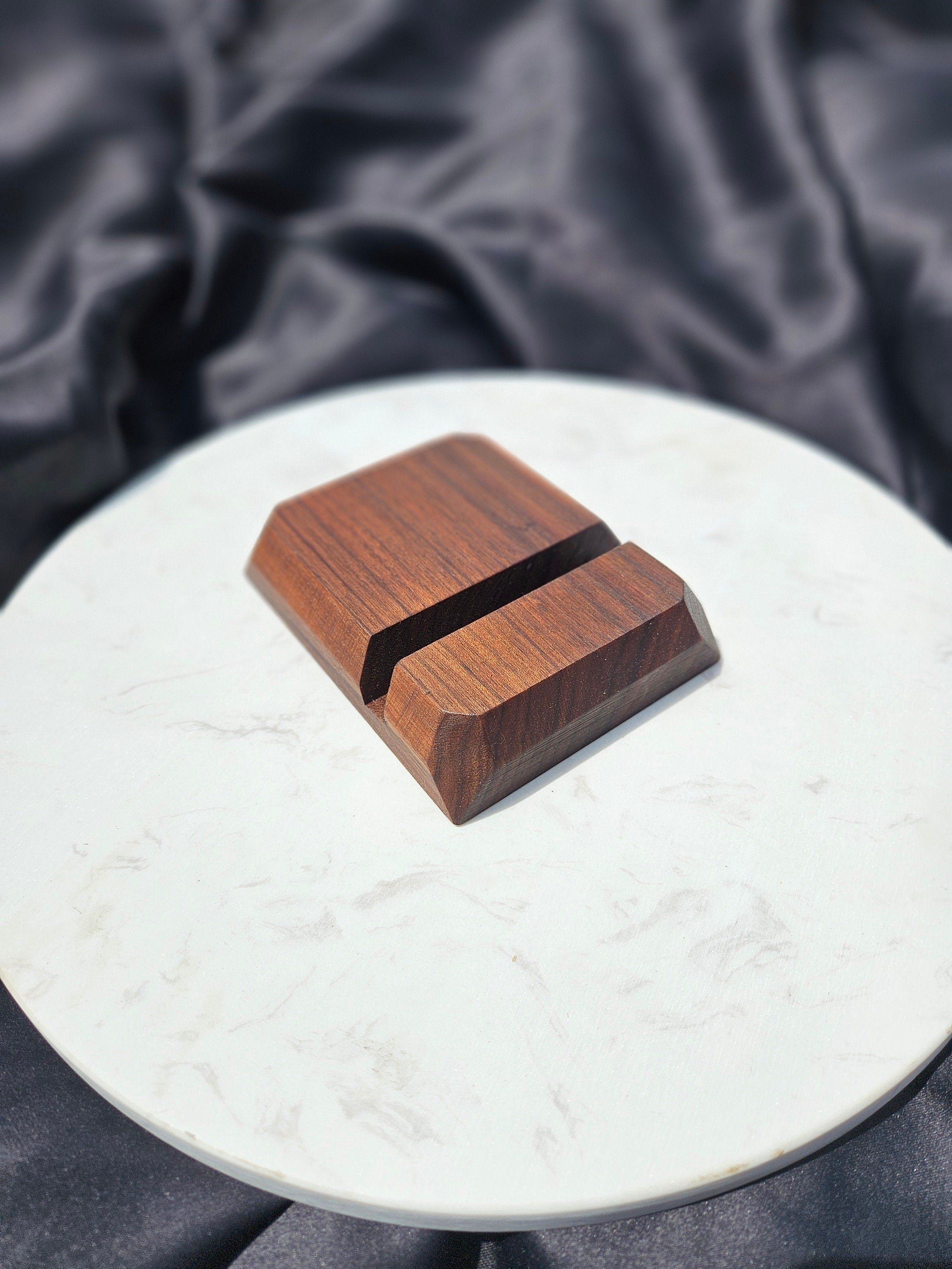 Wood Phone Stand Walnut Wood Phone Holder For Desk Accessory