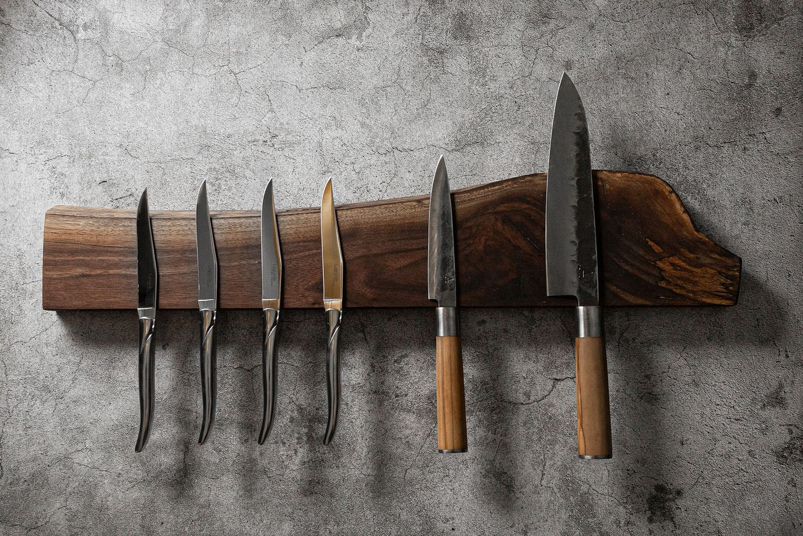 Live Edge Maple Wall Mounted Magnetic Knife Block