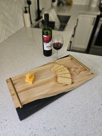 Charcuterie Board With Resin Serving Tray Maple Live Edge With Epoxy Charcuterie Tray