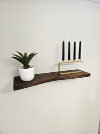 Live Edge Walnut Floating Shelves