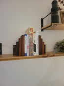 Walnut Wood Bookend Set Handmade Solid Wood Shelf Decor