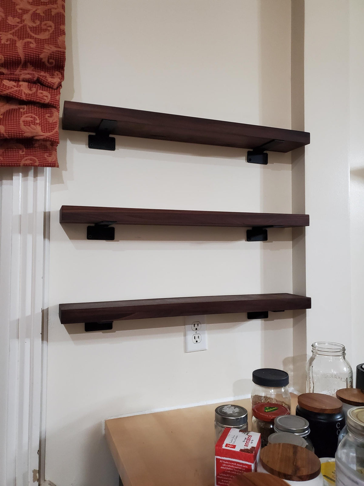 Walnut Shelving