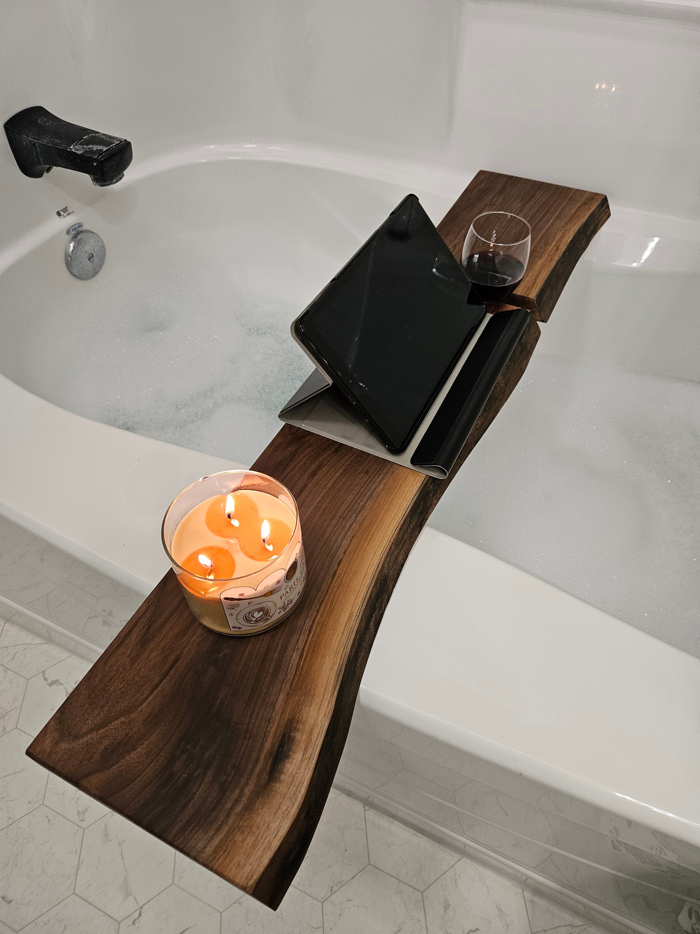 Live Edge Walnut Bath Tray