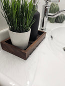 Walnut Wood Vanity Organizer Tray