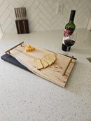 Charcuterie Board With Resin Serving Tray Maple Live Edge With Epoxy Charcuterie Tray